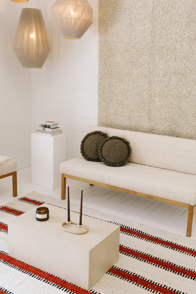 Classica Pom Pom Cushion #1 Medium | Walnut