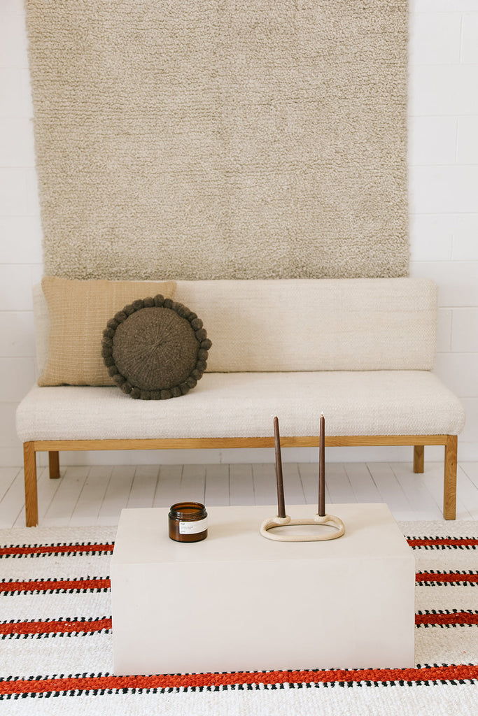 Classica Pom Pom Cushion #1 Medium | Walnut