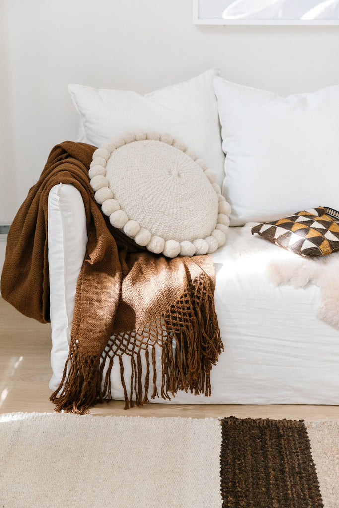 Classica Pom Pom Cushion #1 Large | Natural