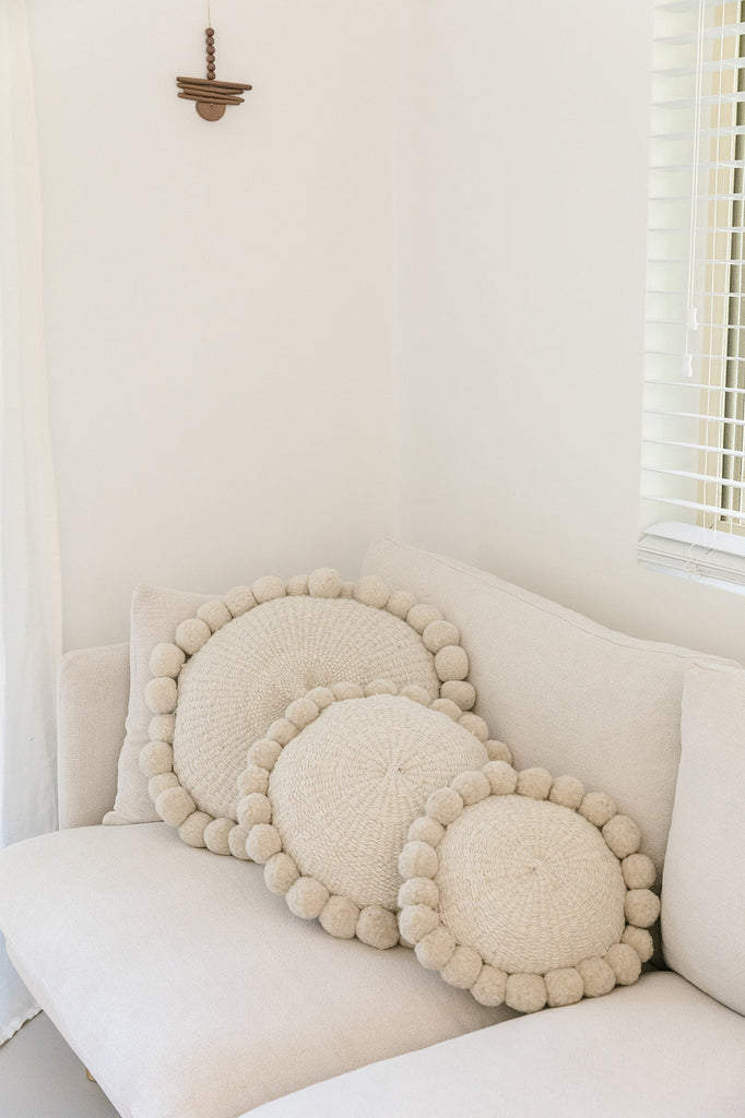 Classica Pom Pom Cushion #1 Mini | Natural