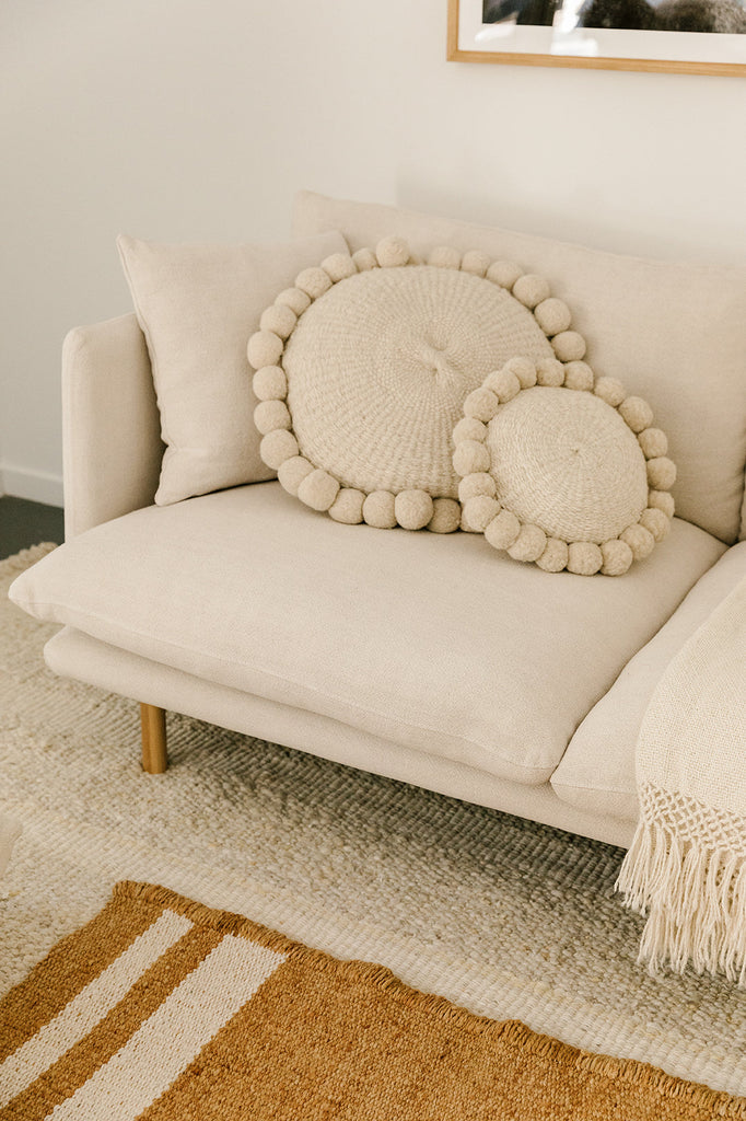 Classica Pom Pom Cushion #1 Large | Natural