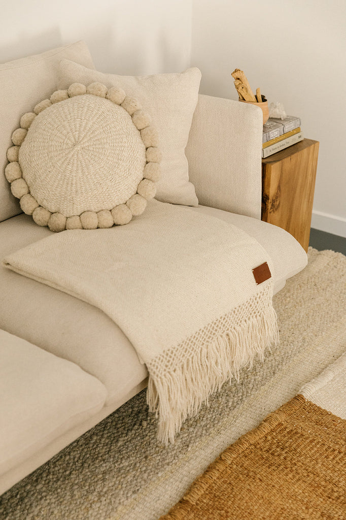 Classica Pom Pom Cushion #1 Medium | Natural