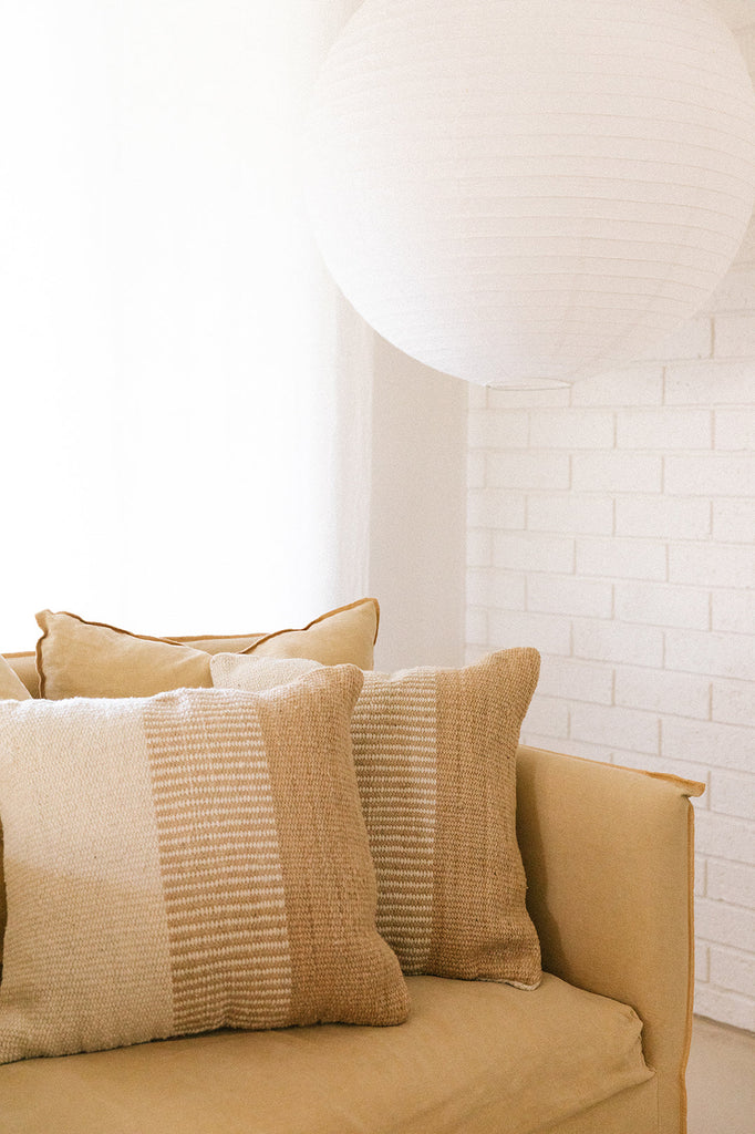 Paloma Cushion | Natural White & Sand
