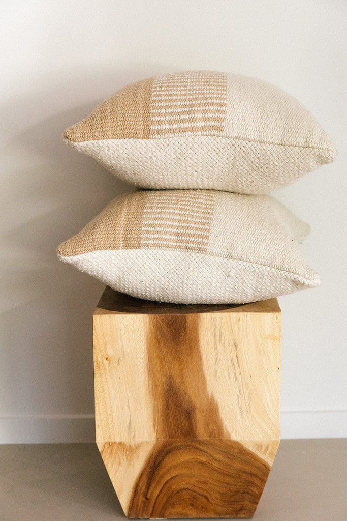 Paloma Cushion | Natural White & Sand