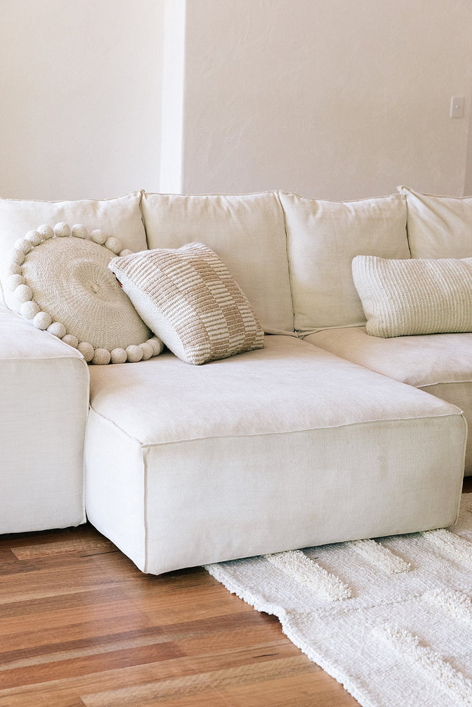 Lara Cushion | Sand & Natural