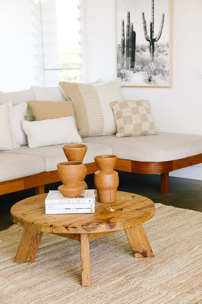 Paloma Cushion | Natural White & Sand