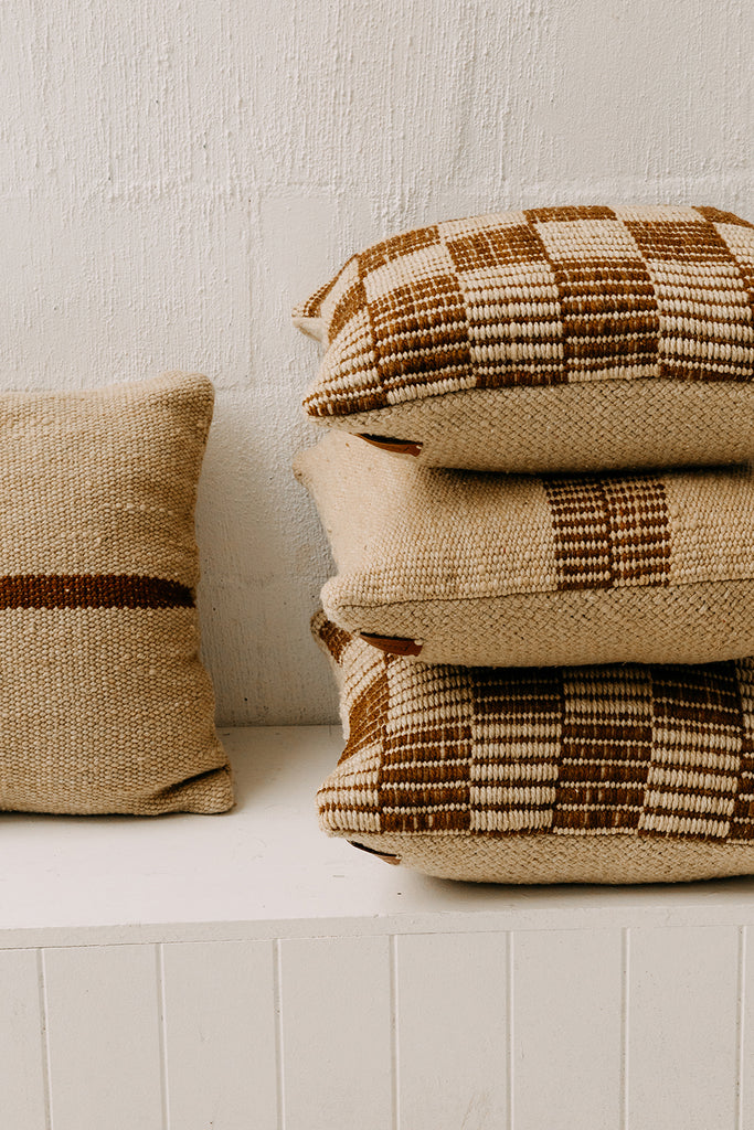 Lara Cushion | Rust & Sand