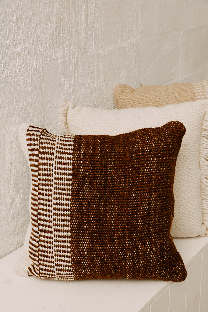 Maria Cushion | Rust & Natural