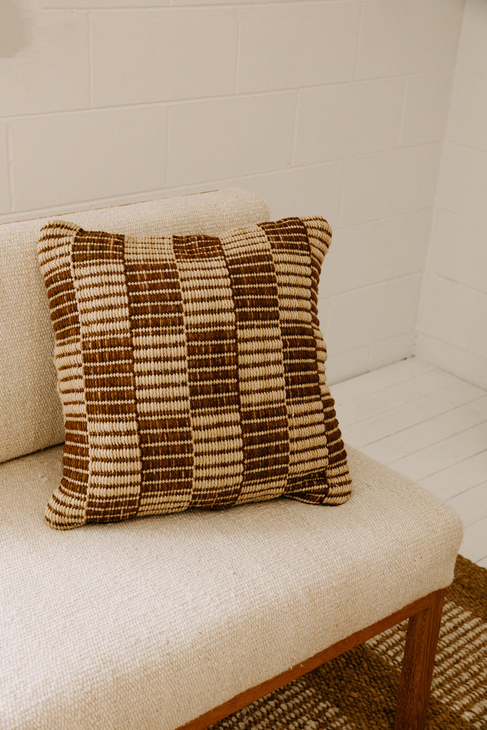 Lara Cushion | Rust & Sand