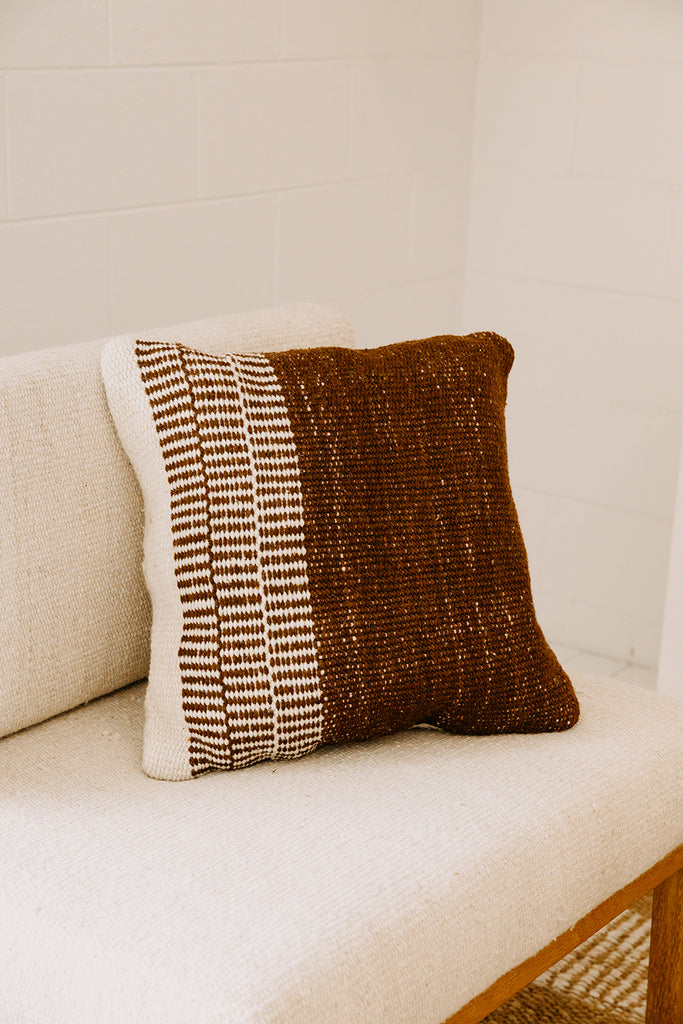 Maria Cushion | Rust & Natural