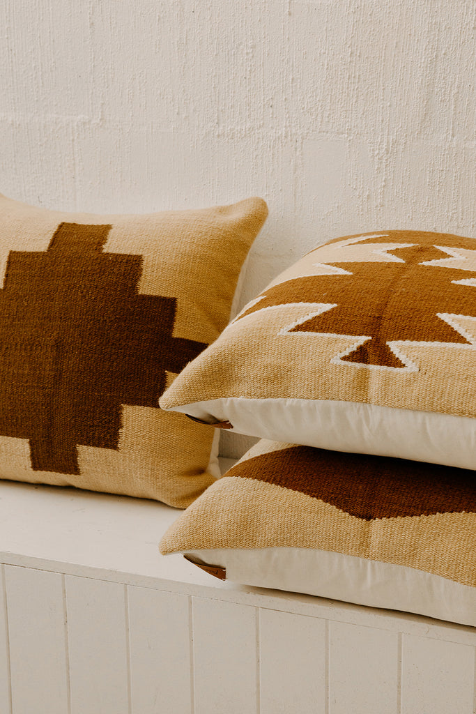 Southwest Cushion #1 | Straw & Chestnut
