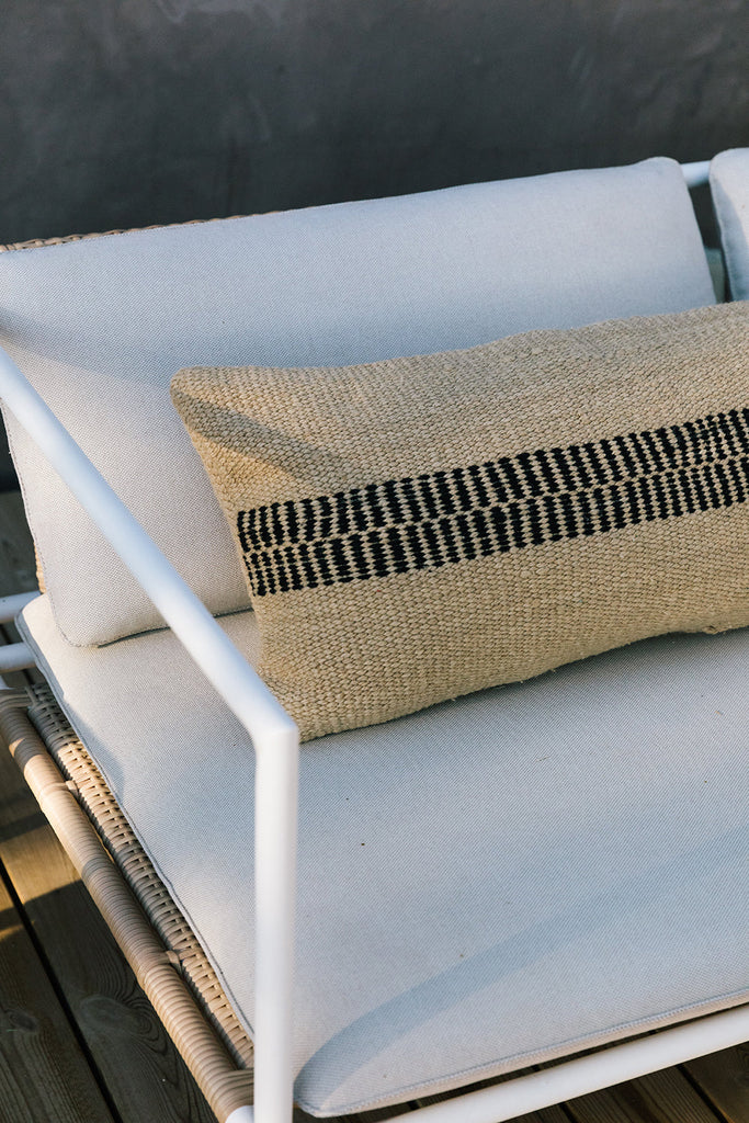 Rosana XL Lumbar Cushion | Sand & Black