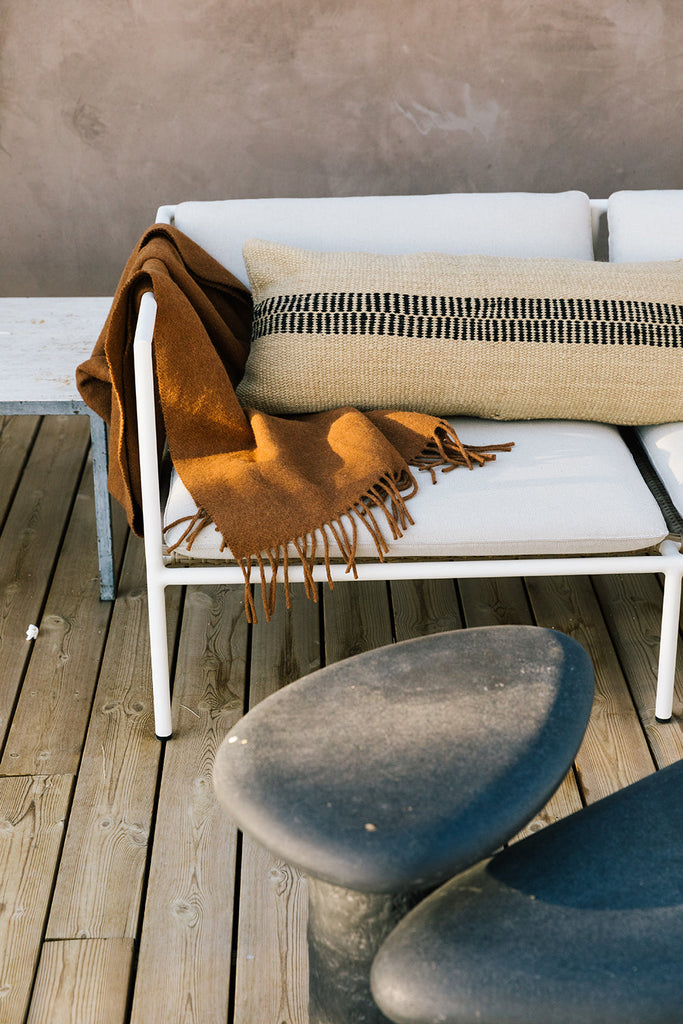 Rosana XL Lumbar Cushion | Sand & Black