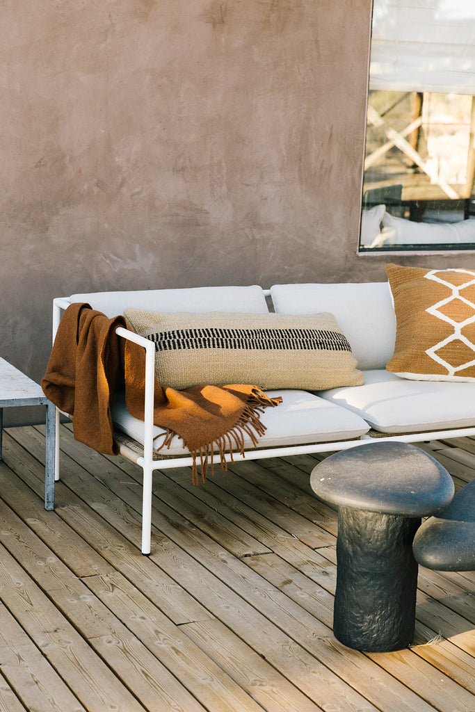 Rosana XL Lumbar Cushion | Sand & Black