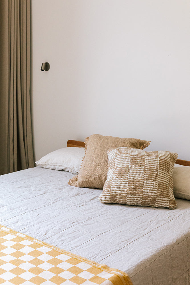 Lara Cushion | Sand & Natural