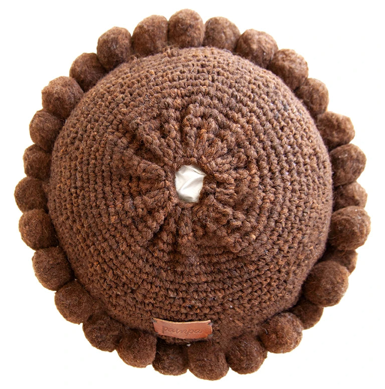 Classica Pom Pom Cushion #1 Medium | Rust