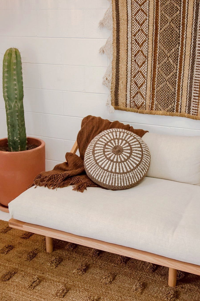 Sierra Cushion  | Walnut & Natural