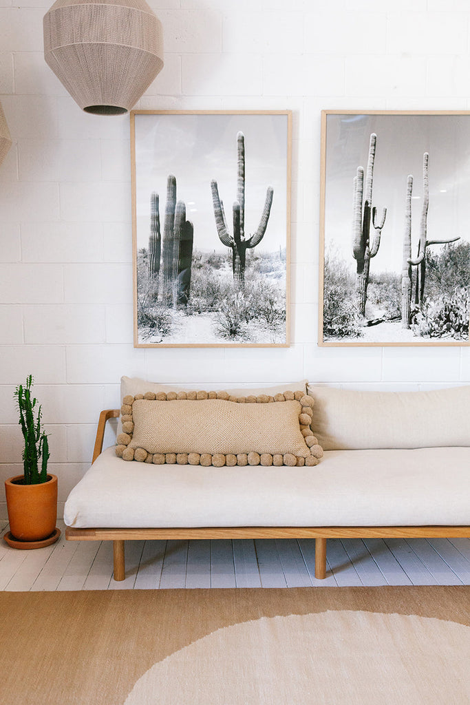 Classica XL Lumbar Pom Pom Cushion #2 | Sand