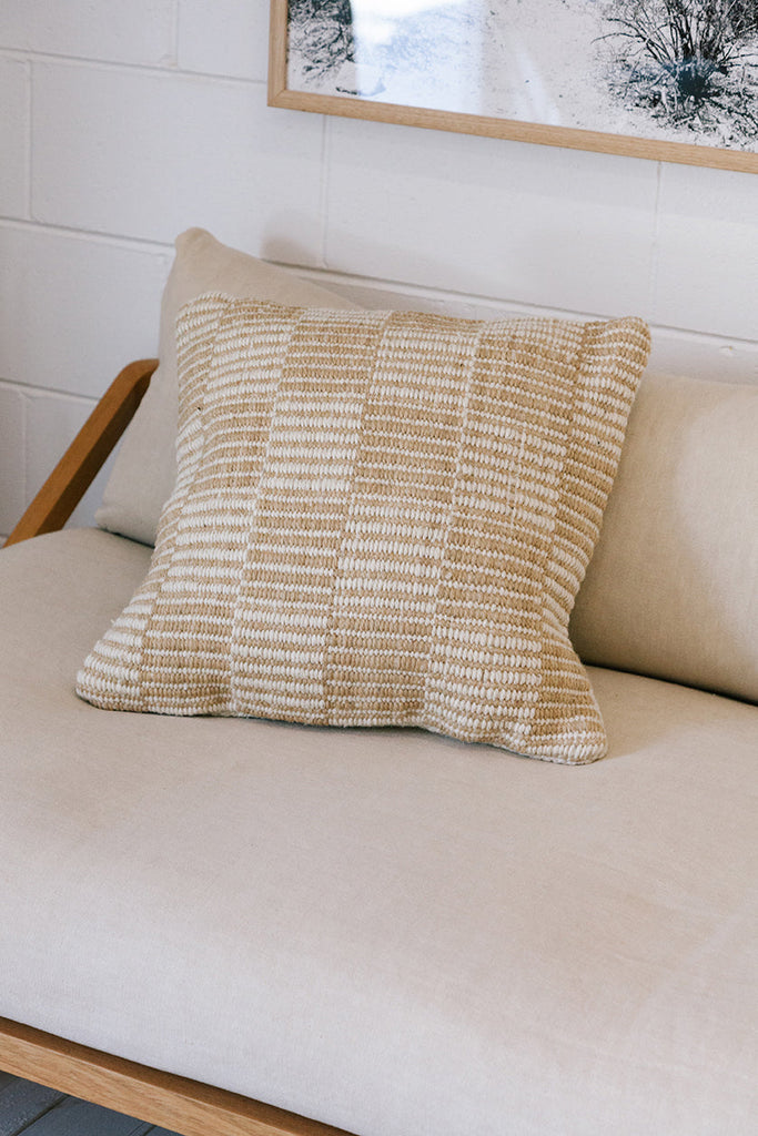 Lara Cushion | Sand & Natural