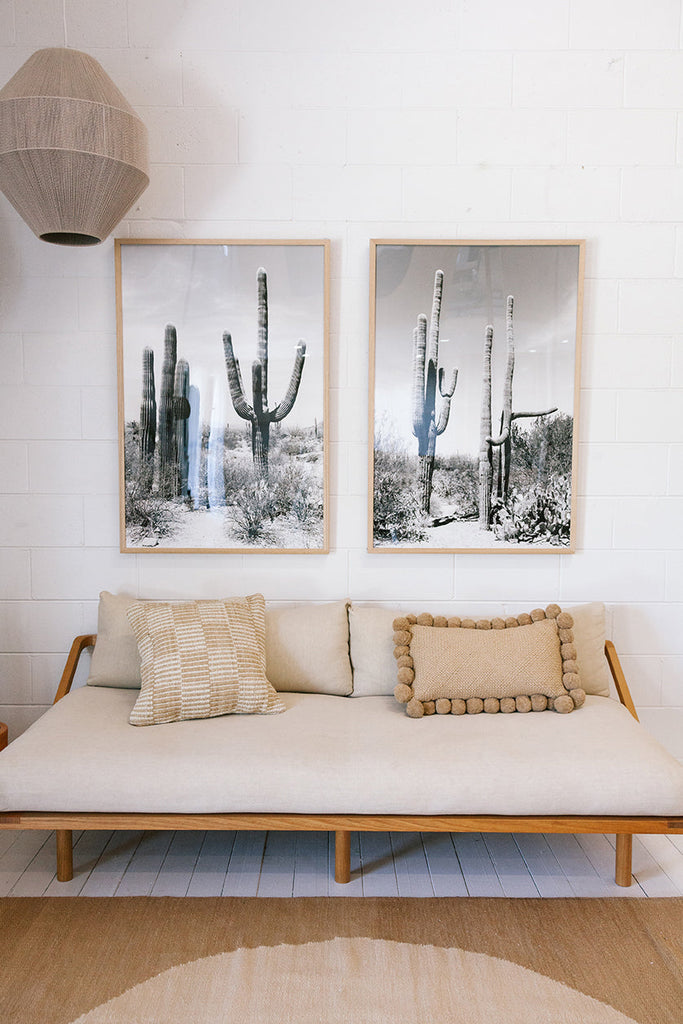 Classica Lumbar Pom Pom Cushion #2 | Sand