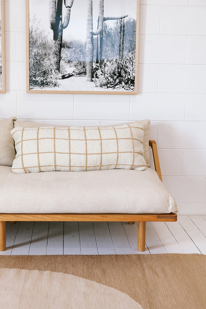 Sara XL Lumbar Cushion | Sand & Natural