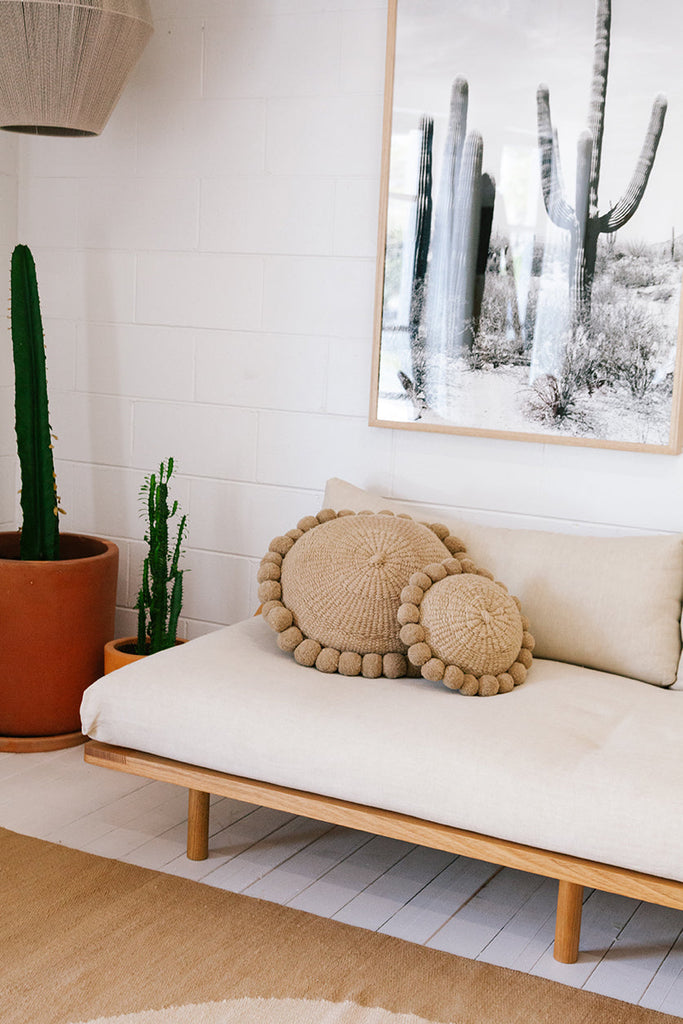 Classica Pom Pom Cushion #1 Mini | Sand