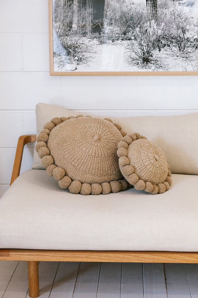 Classica Pom Pom Cushion #1 Large | Sand