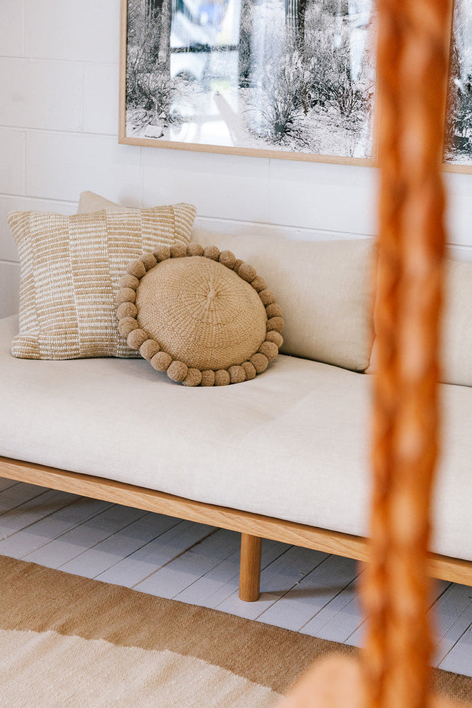 Classica Pom Pom Cushion #1 Medium | Sand