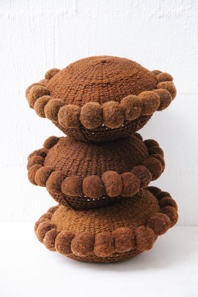 Classica Pom Pom Cushion #1 Mini | Rust