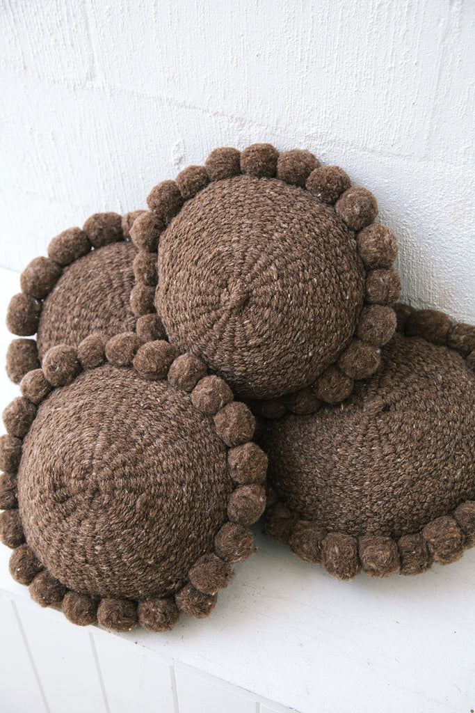 Classica Pom Pom Cushion #1 Mini | Walnut
