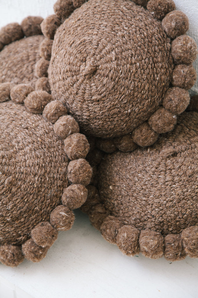 Classica Pom Pom Cushion #1 Mini | Walnut