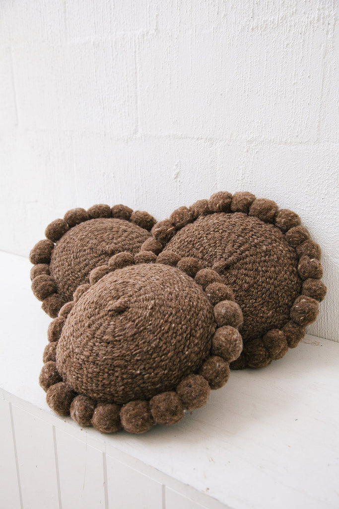 Classica Pom Pom Cushion #1 Mini | Walnut