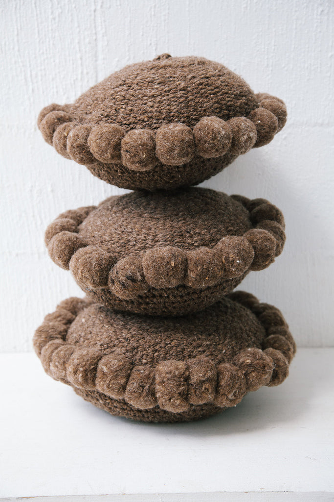 Classica Pom Pom Cushion #1 Mini | Walnut
