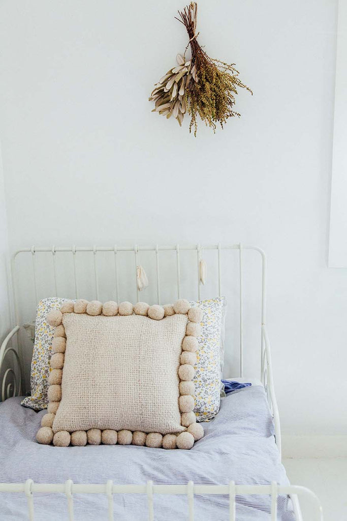 Classica Pom Pom Cushion #2 Large | Natural