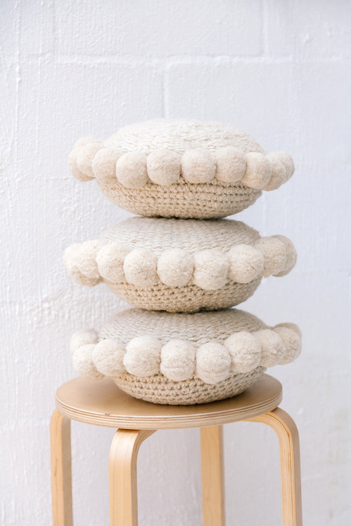 Classica Pom Pom Cushion #1 Mini | Natural
