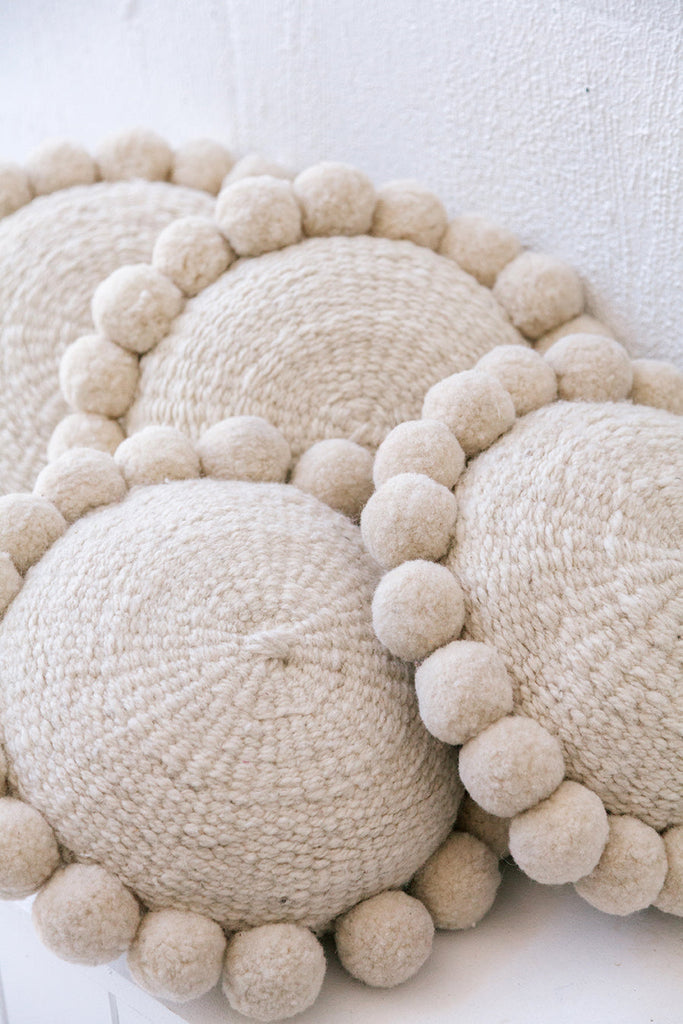 Classica Pom Pom Cushion #1 Mini | Natural