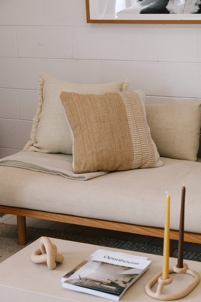 Maria Cushion | Sand & Natural