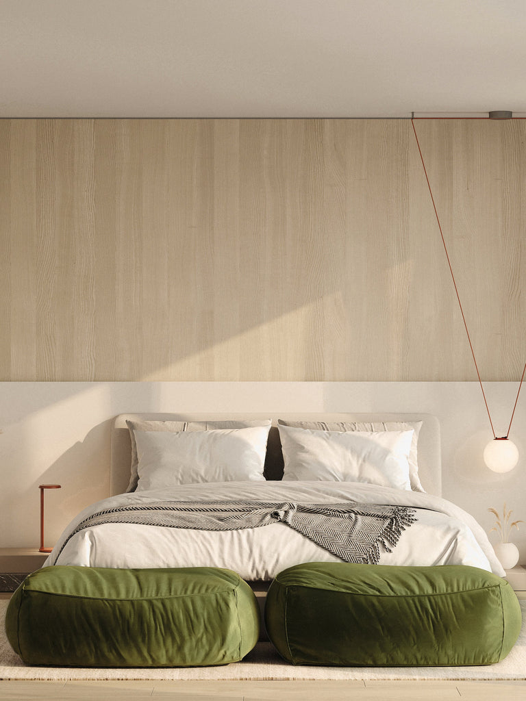 Dume Ottoman - Moss Velvet