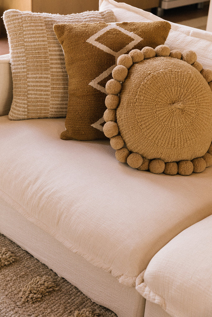 Classica Pom Pom Cushion #1 Large | Sand