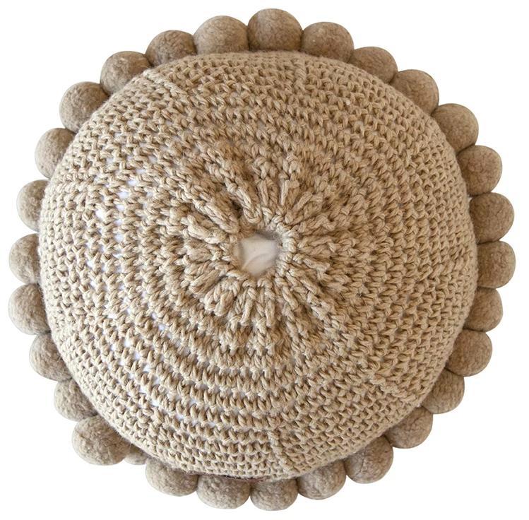Classica Pom Pom Cushion #1 Medium | Sand