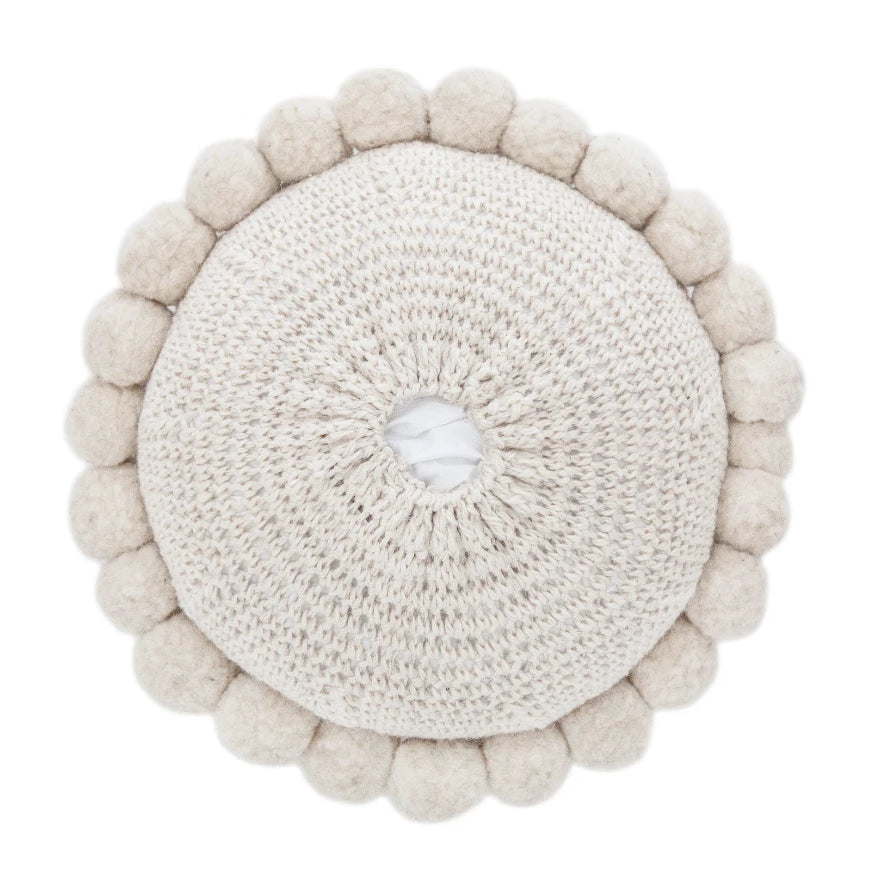 Classica Pom Pom Cushion #1 Medium | Natural