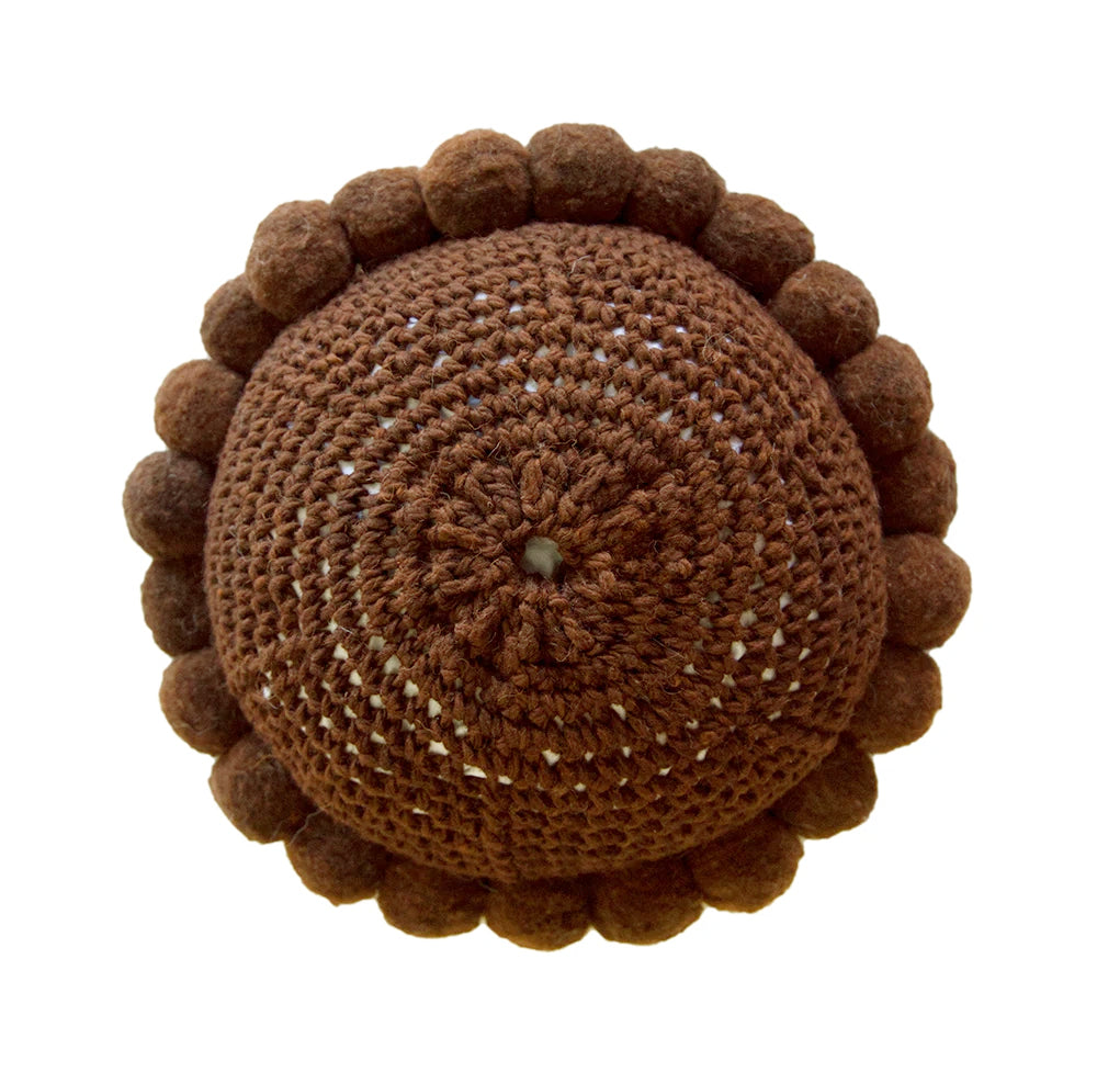 Classica Pom Pom Cushion #1 Mini | Rust