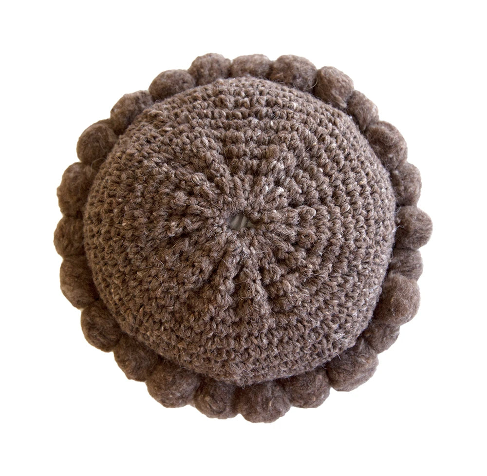 Classica Pom Pom Cushion #1 Mini | Walnut