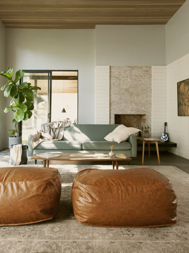 Dume Ottoman - Vegan Leather