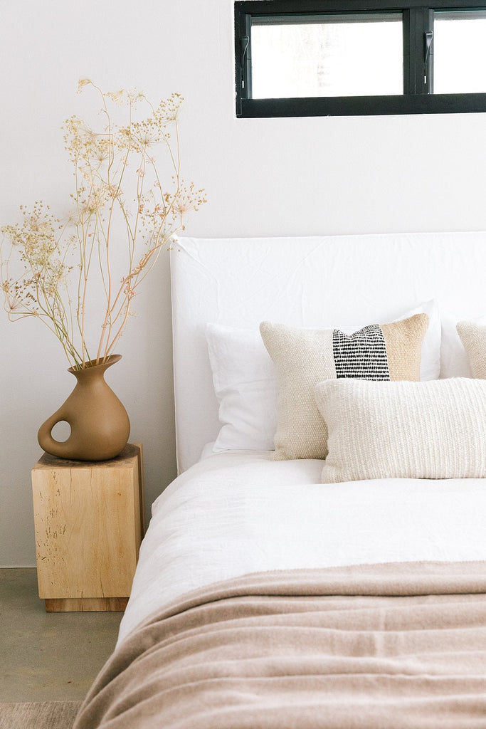 Paloma Cushion | Natural White, Sand & Black