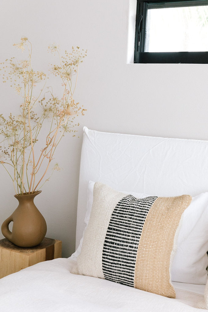 Paloma Cushion | Natural White, Sand & Black