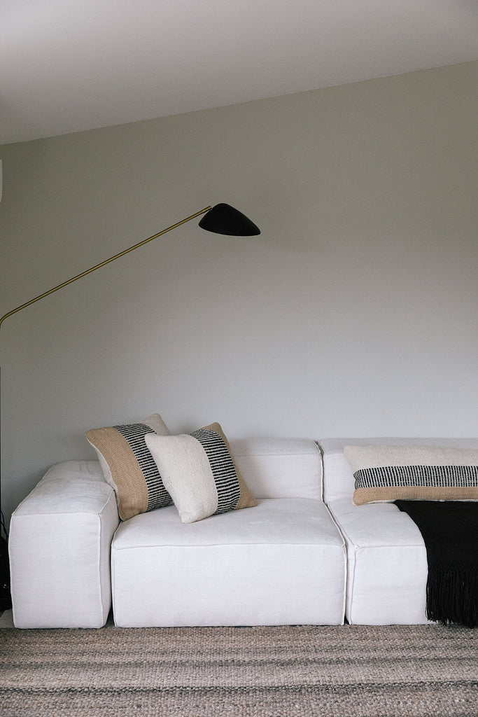 Paloma XL Lumbar Cushion | Natural White, Sand & Black