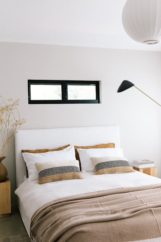 Paloma Lumbar Cushion | Natural White, Sand & Black