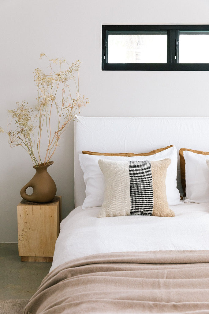 Paloma Cushion | Natural White, Sand & Black