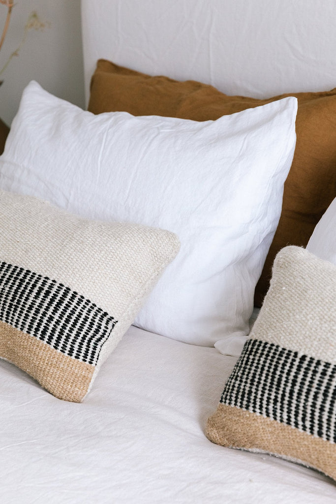 Paloma Lumbar Cushion | Natural White, Sand & Black